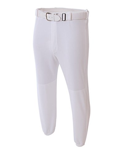 A4 Sportswear Youth Baseball-/Softball-Hose, mit Taschen, Gürtelschlaufen (Weiß, Schwarz, Grau/5 Größen) von A4 Sportswear