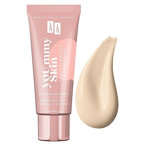 AA YOU.mmy Skin Peach Flawless Foundation Mineralgrundierung 01 Vanilla 30ml von AA