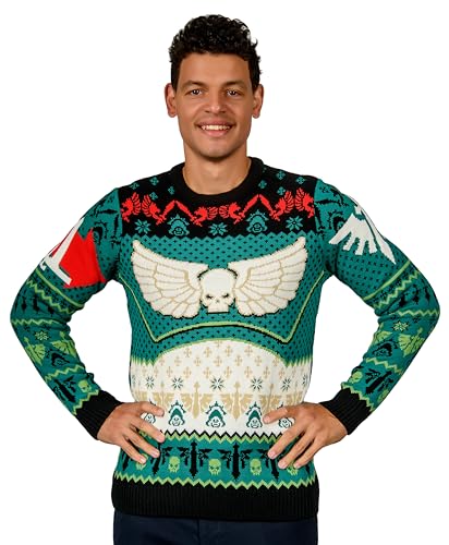 AAA MERCHANDISE Warhammer 40.000 Dark Angels Weihnachtspullover, Grün, Schwarz, Weiß, XXL von AAA MERCHANDISE