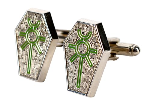 Warhammer 40.000 Necron Symbol Manschettenknöpfe - Offiziell lizenzierter Premium Metall Geschenk Schmuck für Männer, Fans und Sammler von AAA Merchandise