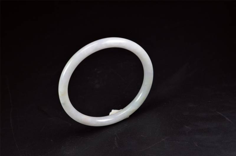 Feiner Jade Armreif Gelb Burma Jadeit Armband 61 Mm 2168 von AAAjadeshop