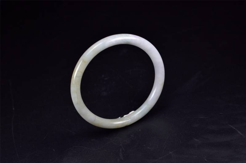 Grüner Jade Armreif Grade A Jadeit Echt 60 Mm 2140 von AAAjadeshop