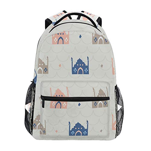 Süße Moschee arabische Muster Schulrucksack für Jungen Mädchen Kinder Reisetasche Bookbag von AABAO