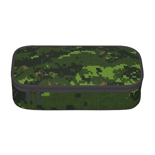 AABSTBFM Federmäppchen mit Sonnenblumen-Motiv, niedlich, hohe Kapazität, mit Reißverschluss, vielseitig und langlebig, ideales Geschenk für Schule, Büro und Reisen, Grün Armee Digital Camouflage, von AABSTBFM