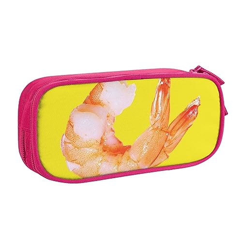 AABSTBFM Glutton Shrimps Federmäppchen, Stiftemäppchen, Tasche mit Reißverschluss, Schwarz, großes Fassungsvermögen, für Schule, Büro und Reisen, rose, Einheitsgröße, Schulranzen von AABSTBFM