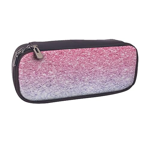 AABSTBFM Huhn Küken Bedrucktes Federmäppchen aus Leder – Mehrzweck-Stifttasche und Make-up-Tasche für Schule, Büro und Reisen, Blau, Rosa und Violett, Einheitsgröße, Schulranzen von AABSTBFM