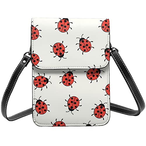 AABSTBFM Ladybugs Pattern Infinite Speckled Crossbody Handytasche für Damen Mädchen Geldbörse Handtaschen PU-Leder Handytasche Geldbörse, Marienkäfer-Muster Infinite gesprenkelt, Einheitsgröße von AABSTBFM