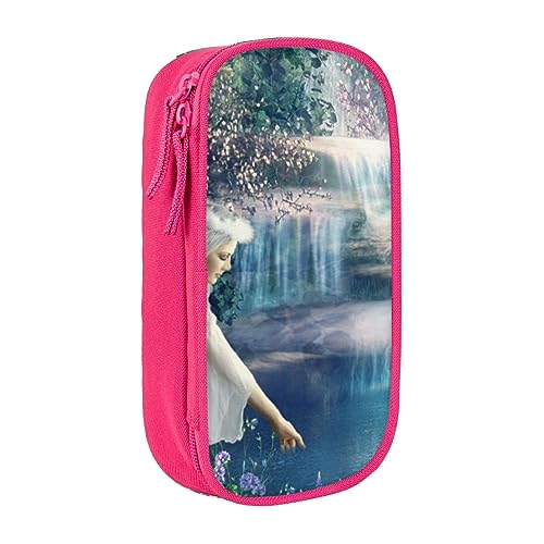 AABSTBFM Lake Fairy Federmäppchen, großes Fassungsvermögen, mit Reißverschluss, ideales Geschenk für Schule, Büro und Reisen, Schwarz, rose, Einheitsgröße, Schulranzen von AABSTBFM