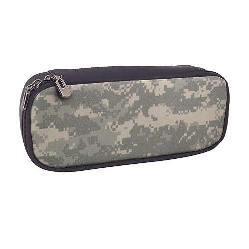 AABSTBFM Niedliches Federmäppchen aus Leder mit Goldfisch-Aufdruck – Mehrzweck-Stifttasche und Make-up-Tasche für Schule, Büro und Reisen, Armee Digital Camouflage, Einheitsgröße, Schulranzen von AABSTBFM