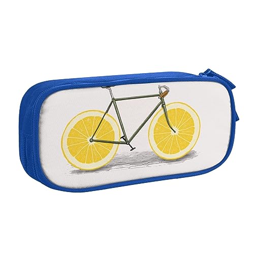 AABSTBFM Orange Fahrrad Federmäppchen Stiftetui Tasche mit Reißverschluss, Schwarz Große Kapazität Bleistift Box für Schule, Büro und Reisen, blau, Einheitsgröße, Schulranzen von AABSTBFM