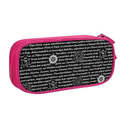 AABSTBFM Supernatural Inspiration Federmäppchen, Stiftemäppchen, Tasche mit Reißverschluss, Schwarz, großes Fassungsvermögen, für Schule, Büro und Reisen, rose, Einheitsgröße, Schulranzen von AABSTBFM