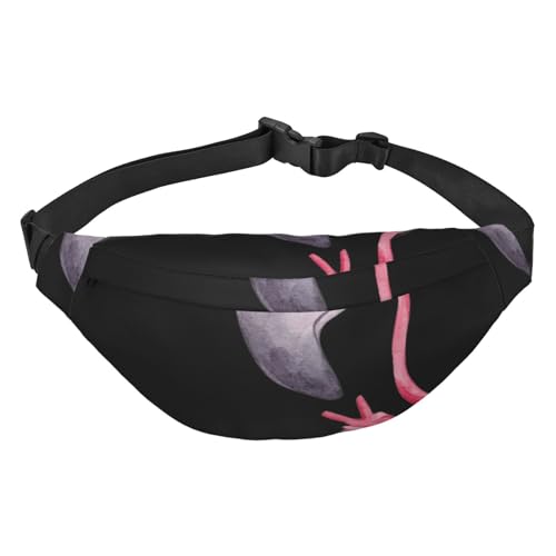 Bauchtasche, Bauchtasche, Bauchtasche für Damen und Herren, für Reisen, Laufen, Crossbody, Bauchtasche, Gürteltasche, Hello Glasses Flamingo, Einheitsgröße von AABSTBFM