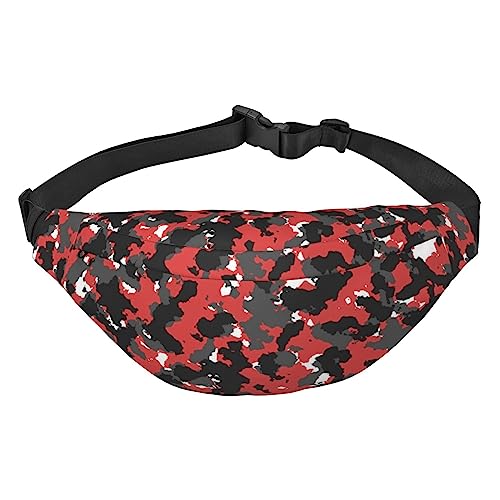 Bauchtasche für Damen und Herren, Motiv: tropischer Strand, Palme, Sonnenuntergang, bedruckt, für Reisen, Laufen, Crossbody, Bauchtasche, Gürteltasche, camouflage, Einheitsgröße von AABSTBFM