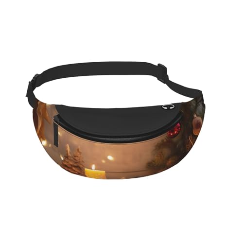 Bauchtasche für Männer und Frauen, Weihnachtsbäume, Kerzen, bedruckte Hüfttasche mit Hund, für Reisen, Sport, Laufen, Wandern, Joggen, Fitnessstudio, Schwarz , Einheitsgröße Bauchtasche für Männer und Frauen, Weihnachtsbäume, Kerzen, bedruckte Hüfttasche mit Hund, für Reisen, Sport, Laufen, Wandern, Joggen, Fitnessstudio, Schwarz , Einheitsgröße von AABSTBFM