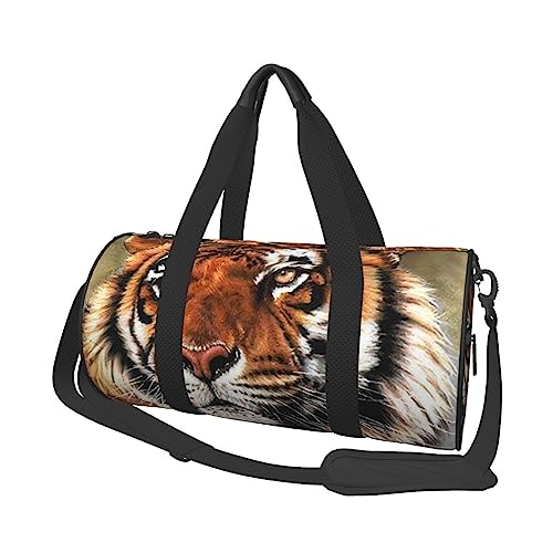 Girl Dance Butterfly Runde Reisetasche mit großem Fassungsvermögen, leicht und langlebig, ideales Geschenk für Wandern, Urlaub, Geschäftsreisen und mehr, Niedlicher Tiger, Einheitsgröße von AABSTBFM