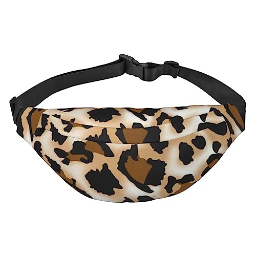 Hacker Era bedruckte Hüfttasche für Damen und Herren – für Reisen, Laufen, Crossbody, Bauchtasche, Gürteltasche, leopard, Einheitsgröße von AABSTBFM