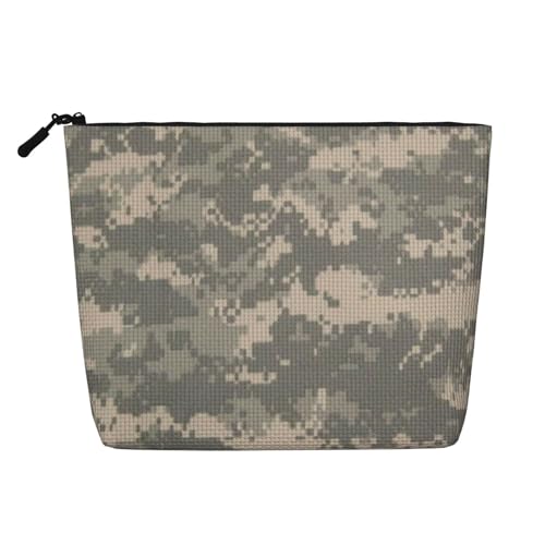 Kosmetiktasche mit Digitaldruck im Armee-Camouflage-Design, für Damen, Make-up-Tasche, Reißverschluss, Reise-Kosmetiktasche, Organizer, Schwarz , Einheitsgröße, Kosmetiktasche von AABSTBFM