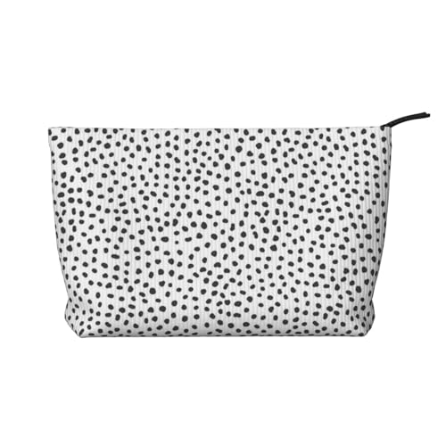 Make-up-Tasche für Damen, Kord, Make-up-Tasche, Reißverschluss, Reise-Kosmetiktasche, Organizer, Schwarz und Weiß, Schwarz , Einheitsgröße, Kosmetiktasche Make-up-Tasche für Damen, Kord, Make-up-Tasche, Reißverschluss, Reise-Kosmetiktasche, Organizer, Schwarz und Weiß, Schwarz , Einheitsgröße, Kosmetiktasche von AABSTBFM