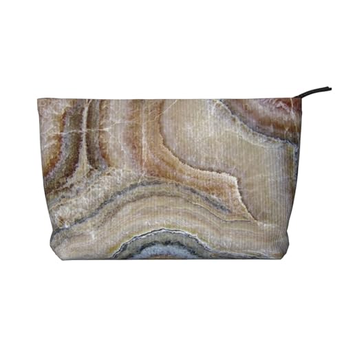 Make-up-Tasche für Damen, Onyx-Stein, hellblau, bedruckt, Kord, Make-up-Tasche, Reißverschluss, Reise-Kosmetiktasche, Organizer, Schwarz , Einheitsgröße, Kosmetiktasche Make-up-Tasche für Damen, Onyx-Stein, hellblau, bedruckt, Kord, Make-up-Tasche, Reißverschluss, Reise-Kosmetiktasche, Organizer, Schwarz , Einheitsgröße, Kosmetiktasche von AABSTBFM
