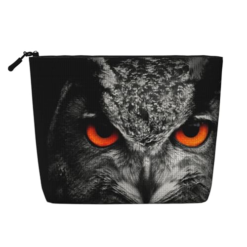 Make-up-Tasche mit Eulenaugen-Motiv, für Damen, Make-up-Tasche, Reißverschluss, Reise-Kosmetiktasche, Organizer, Schwarz , Einheitsgröße, Kosmetiktasche Make-up-Tasche mit Eulenaugen-Motiv, für Damen, Make-up-Tasche, Reißverschluss, Reise-Kosmetiktasche, Organizer, Schwarz , Einheitsgröße, Kosmetiktasche von AABSTBFM