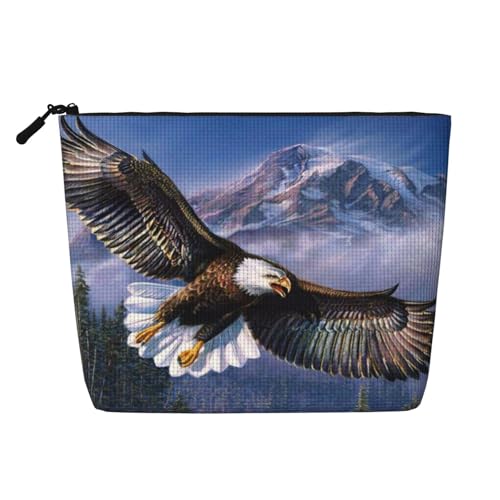 Make-up-Tasche mit Motiv Flying Eagle für Damen, Make-up-Tasche, Reißverschluss, Reise-Kosmetiktasche, Organizer, Schwarz , Einheitsgröße, Kosmetiktasche Make-up-Tasche mit Motiv Flying Eagle für Damen, Make-up-Tasche, Reißverschluss, Reise-Kosmetiktasche, Organizer, Schwarz , Einheitsgröße, Kosmetiktasche von AABSTBFM