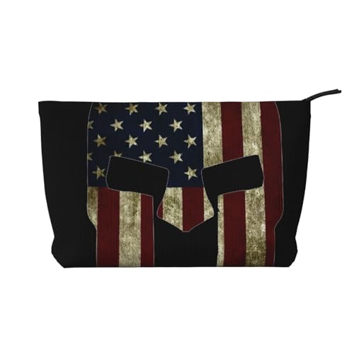 Make-up-Tasche mit USA-Flagge, bedruckt, für Damen, Kord, Make-up-Tasche, Reißverschluss, Reise-Kosmetiktasche, Organizer, Schwarz , Einheitsgröße, Kosmetiktasche Make-up-Tasche mit USA-Flagge, bedruckt, für Damen, Kord, Make-up-Tasche, Reißverschluss, Reise-Kosmetiktasche, Organizer, Schwarz , Einheitsgröße, Kosmetiktasche von AABSTBFM