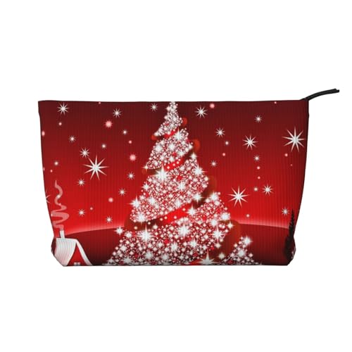 Make-up-Tasche mit Weihnachtsbaum-Motiv, für Damen, Kord, Make-up-Tasche, Reißverschluss, Reise-Kosmetiktasche, Organizer, Schwarz , Einheitsgröße, Kosmetiktasche Make-up-Tasche mit Weihnachtsbaum-Motiv, für Damen, Kord, Make-up-Tasche, Reißverschluss, Reise-Kosmetiktasche, Organizer, Schwarz , Einheitsgröße, Kosmetiktasche von AABSTBFM