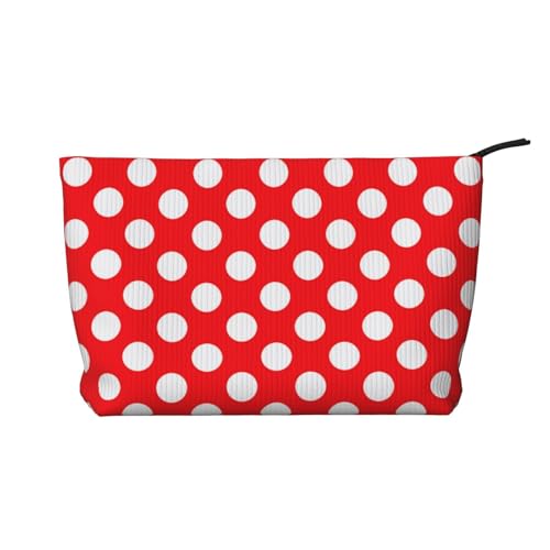 Make-up-Tasche mit niedlichem Punktemuster für Damen, Kord, Make-up-Tasche, Reißverschluss, Reise-Kosmetiktasche, Organizer, Schwarz , Einheitsgröße, Kosmetiktasche Make-up-Tasche mit niedlichem Punktemuster für Damen, Kord, Make-up-Tasche, Reißverschluss, Reise-Kosmetiktasche, Organizer, Schwarz , Einheitsgröße, Kosmetiktasche von AABSTBFM