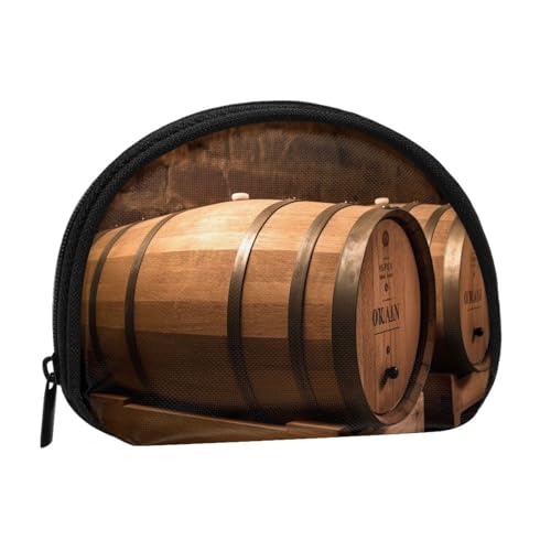 Mini-Geldbörse mit Zickzack-Linien-Aufdruck, für Damen, Mädchen, Kinder, Behälter aus Eichenholz, Einheitsgröße, Münztasche von AABSTBFM