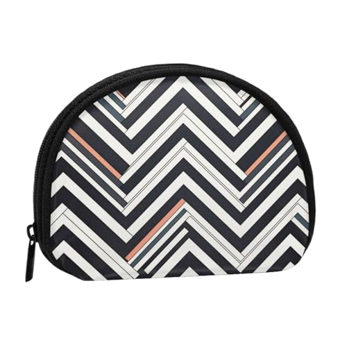 Mini-Geldbörse mit Zickzack-Linien-Aufdruck, für Damen, Mädchen, Kinder, Zickzack-Linien, Einheitsgröße, Münztasche von AABSTBFM