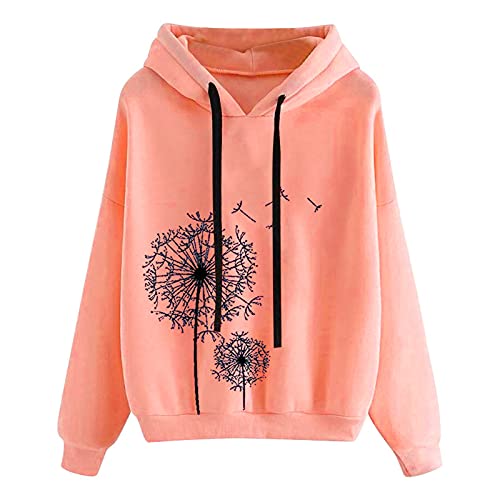 AACH Damen Hoodies Unifarben Sweatshirt Gestreifte Pullover Casual Kapuzenpullover mit Druck Hoodie Langarm Shirts Kordelzug Oberteil Pulli Langarmshirt Freizeit Sport Fitness Pullover von AACH