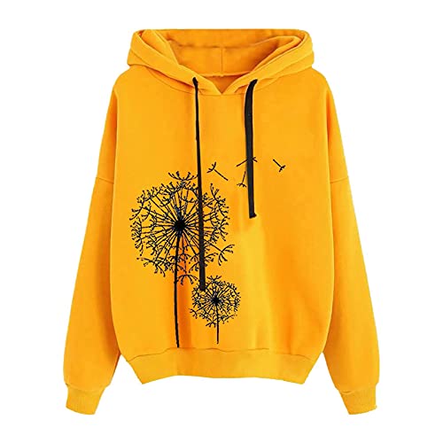 AACH Damen Hoodies Unifarben Sweatshirt Gestreifte Pullover Casual Kapuzenpullover mit Druck Hoodie Langarm Shirts Kordelzug Oberteil Pulli Langarmshirt Freizeit Sport Fitness Pullover von AACH