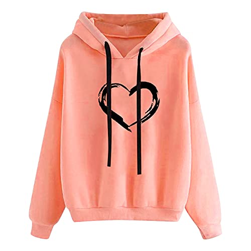 AACH Damen Kapuzenpullover Frühling Herbst Sweatjacke Sportlich Mode Pullover Hoodie Mit Gummizug Sweatshirt Unifarben Langarm Kapuzenjacke Einfarbig Warme Hoodie Kapuzenpullover von AACH