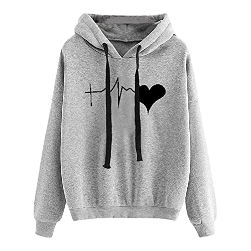 AACH Damen Kapuzenpullover Midi Casual Hoodie Sweatshirt mit Kapuze und Kordelzug Langarmshirt Sportlich Stilvolle Hoodies Herbst Winter Sweatshirt Einfach Bequem Kapuzenpulli Pullover von AACH