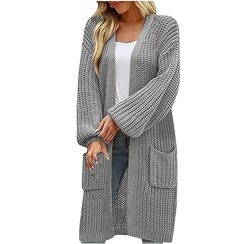 AACH Damen Strickjacke Knopfleiste Strick Cardigan Open Front Sweater Elegant Casual Oberteile Top Bequem Elegante Strickmantelverkaufen auf Amazon von AACH