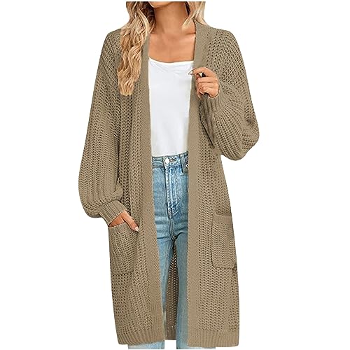 AACH Damen Strickjacke Knopfleiste Strick Cardigan Open Front Sweater Elegant Casual Oberteile Top Bequem Elegante Strickmantelverkaufen auf Amazon von AACH