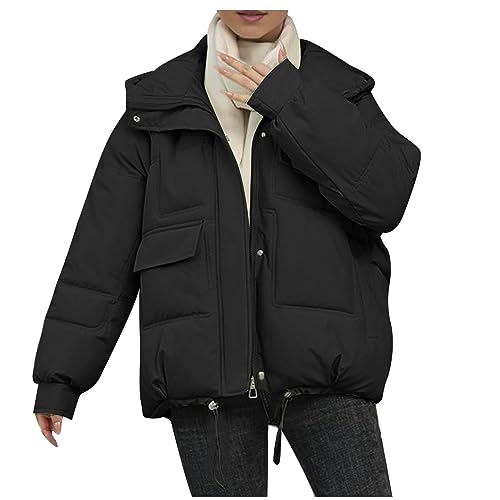 AACH Damen Winterjacke Leichte mit Kapuze Steppjacke Übergangsjacke Winter Verdickte Winterparka Dicke Warm Wintermantelprime day angebote von AACH