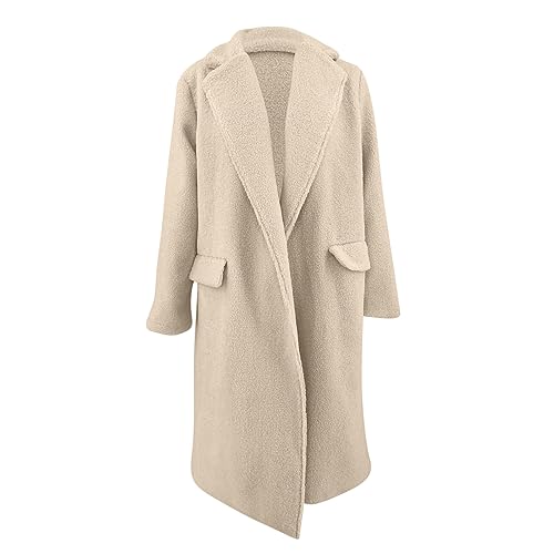 AACH Mantel Damen lang elegante Jacke Winter Trenchcoat Herbst Wollmantel Verdickt Casual Wintermantel Einfarbiges Modischen Übergangsjacke black friday angebote von AACH