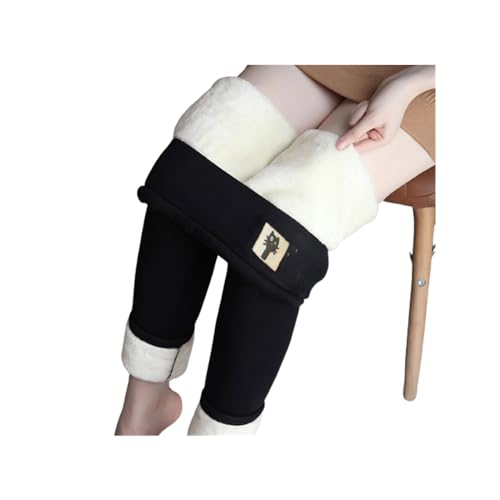 AACH Thermo Leggings Damen High Waist Thermoleggins Warme im Winter Thermohose Gefüttert Lang mit Innenfleece Warm Teddy Sportleggins Einfach Laufhose Einfarbig Bequem Strumpfhosen von AACH