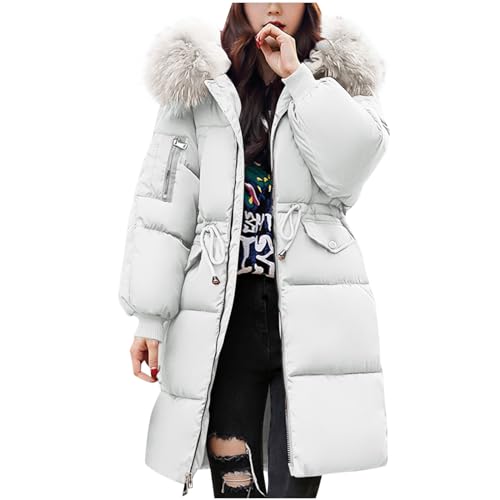 AACH amazon outlet shop sale Winterjacke Damen Warm Winter Jacke mit Kapuze Verdicken Gefüttert Warm Jacke Parka Mantel Puffer mit ReißVerschlüSse Dickes Wintermantel von AACH