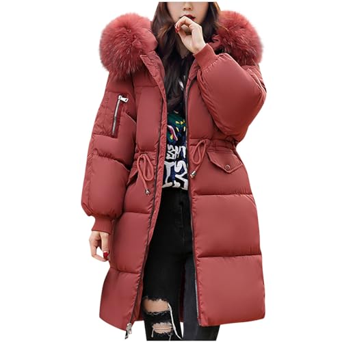 AACH blitzangebote des tages heute Winterjacke Damen Warm Winter Jacke mit Kapuze Verdicken Gefüttert Warm Jacke Parka Mantel Puffer mit ReißVerschlüSse Dickes Wintermantel von AACH