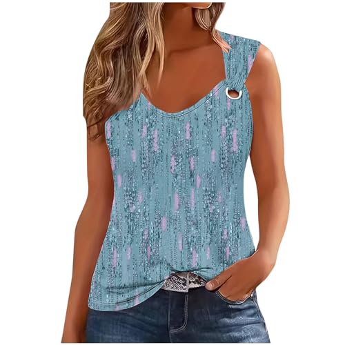 Amazon Warehouse Deal Damen Tank Top Ärmellos Oberteile Sommer Tanktops V-Ausschnitt Blusentop Strand Sexy Vest Top Bluse Slim Fit Oberteile Casual mit Metall Ring Sommertop Amazon Warehouse Deal Damen Tank Top Ärmellos Oberteile Sommer Tanktops V-Ausschnitt Blusentop Strand Sexy Vest Top Bluse Slim Fit Oberteile Casual mit Metall Ring Sommertop von AACH