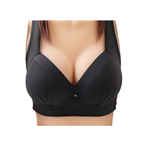 Damen Push Up BH Schalen Bügel Bra Elegant Große Größen Bralette Komfort Sexy Unterwäsche High Elastizität Dünner Reizwäsche Unsichtbarer Dessous Bügel Starker Halt Starker Büstenhebe von AACH