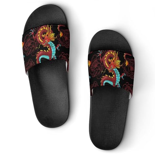 Dusche Sandalen Drachen-Muster Badeschuhe Hausrutschen Für Männer Frauen Dusche Sandalen Drachen-Muster Badeschuhe Hausrutschen Für Männer Frauen von AADFAEWR