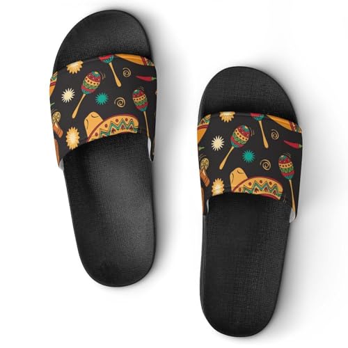 Dusche Sandalen Mexikanisches Musikinstrument Badeschuhe Hausrutschen Für Männer Frauen Dusche Sandalen Mexikanisches Musikinstrument Badeschuhe Hausrutschen Für Männer Frauen von AADFAEWR