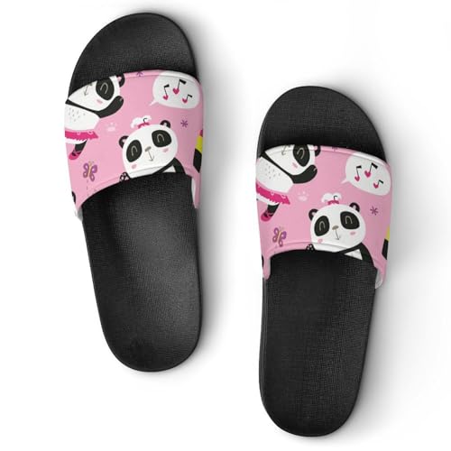 Dusche Sandalen Pandas Erdbeer-Muster Badeschuhe Hausrutschen Für Männer Frauen von AADFAEWR