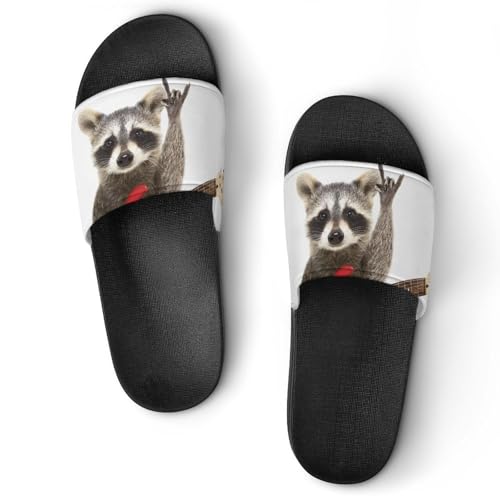 Dusche Sandalen Waschbär Badeschuhe Hausrutschen Für Männer Frauen von AADFAEWR