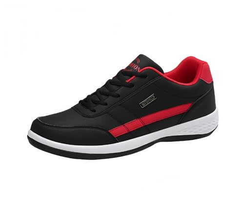 AAFGVC Ergonomische Komfortschuhe – Freizeitschuhe für Männer & Frauen zur Schmerzlinderung​ (schwarz rot,47) von AAFGVC