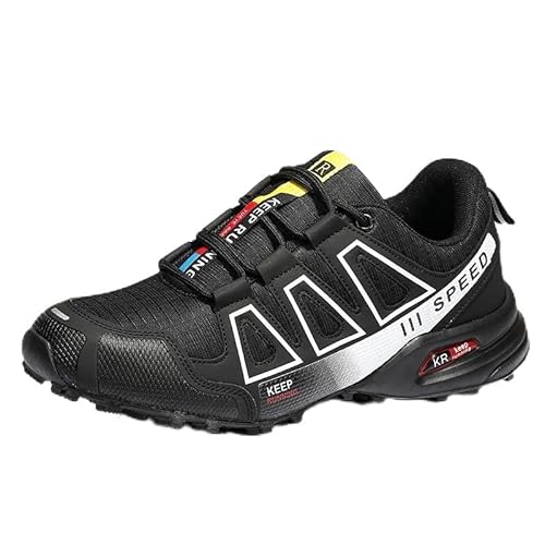 AAFGVC Geeignet für Frühling, Sommer und Herbst – rutschfeste All-Terrain-Fahrradschuhe – Wasserfall-Belüftungssystem – wasserdichte Beschichtung – 200% verbesserte Nasstraktion (Rot,39) (42,White) von AAFGVC