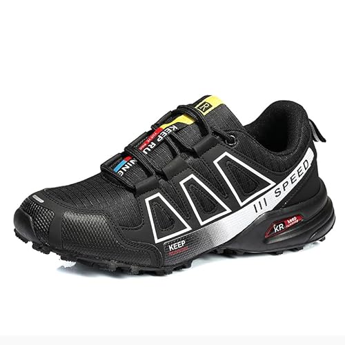 AAFGVC Geeignet für Frühling, Sommer und Herbst – rutschfeste All-Terrain-Fahrradschuhe – Wasserfall-Belüftungssystem – wasserdichte Beschichtung – 200% verbesserte Nasstraktion (Rot,39) (44,White) von AAFGVC